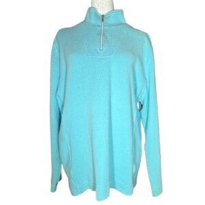 Lady Hathaway Women's 1/4 Zip Blue Pullover Size Large